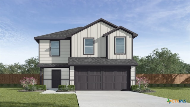 1002 Indian Way, Seguin, TX 78155 - view of front of home with a shingled roof, board and batten siding, driveway, and a garage