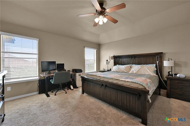 6704 Deorsam Loop, Killeen, TX 76542 - bedroom featuring carpet, a desk, a ceiling fan, and baseboards