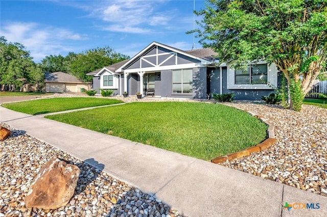 1407 Plantation Rd, Victoria, TX 77904 - view of front of property with a front lawn and brick siding