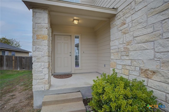 view of entrance to property