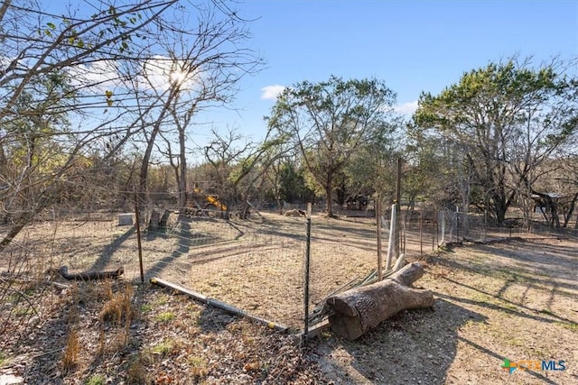 view of yard with a rural view