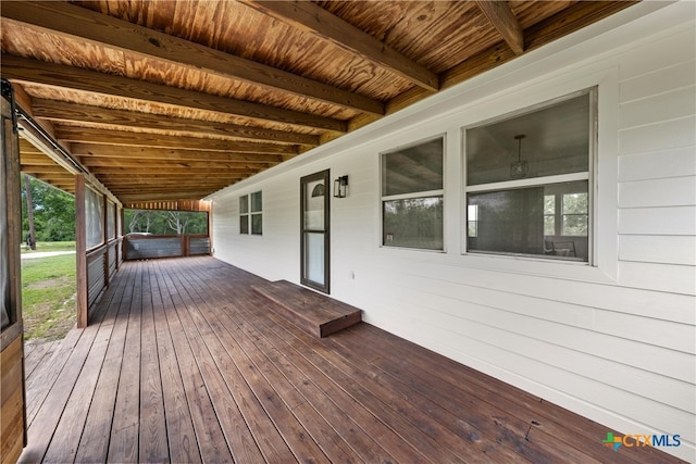 view of wooden terrace
