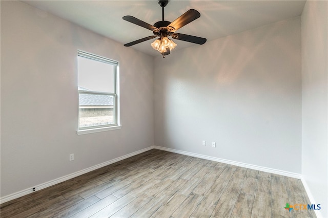 8530 Lamplight Ct, Temple, TX 76502 - unfurnished room featuring light wood-style floors and a ceiling fan