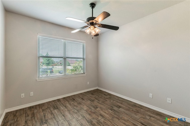 8530 Lamplight Ct, Temple, TX 76502 - empty room featuring dark wood-style floors and ceiling fan