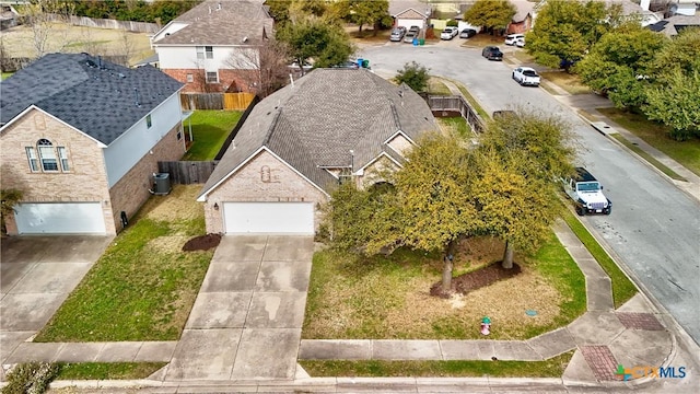 drone / aerial view with a residential view