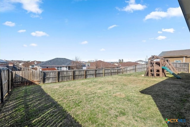 view of yard featuring a playground