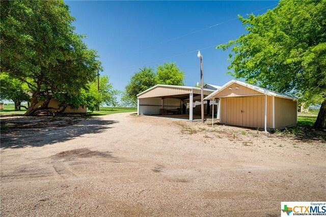 exterior space with an outdoor structure