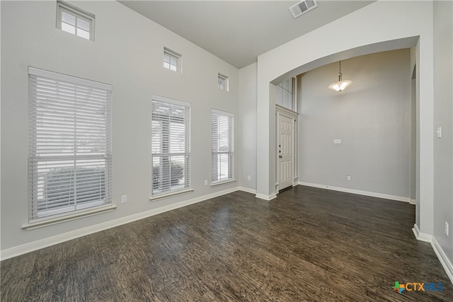 interior space featuring dark hardwood / wood-style floors