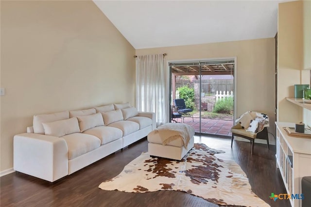 112 Laramie Dr, Victoria, TX 77904 - living area featuring vaulted ceiling and wood finished floors
