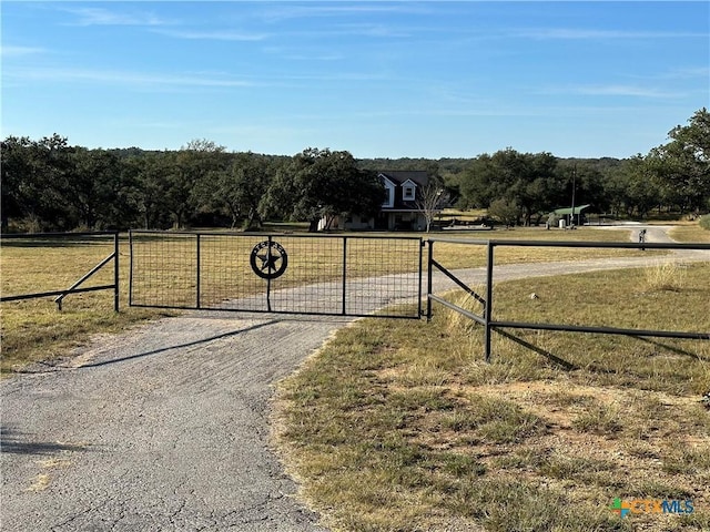 exterior space with a rural view