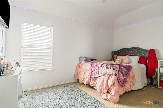 1002 Wallin Farms Cv, Hutto, TX 78634 - carpeted bedroom with vaulted ceiling