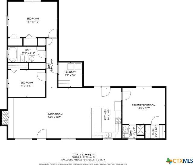 208 Old Fort Gates Rd, Gatesville, TX 76528 - home floor plan