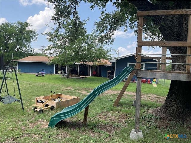 208 Old Fort Gates Rd, Gatesville, TX 76528 - view of green lawn with a playground