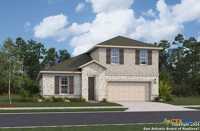 view of front of home featuring a garage