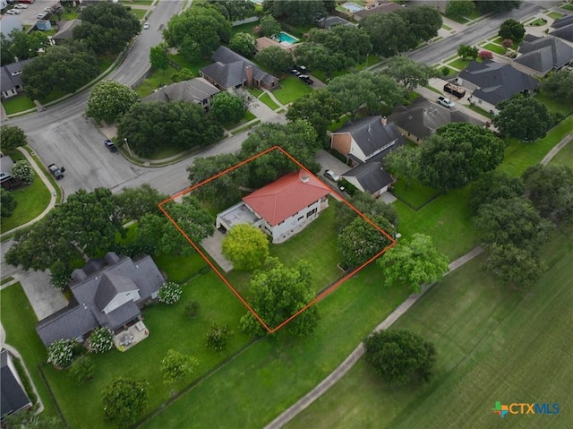 213 Tracy Ln, Victoria, TX 77904 - aerial view of residential area with property parcel outlined