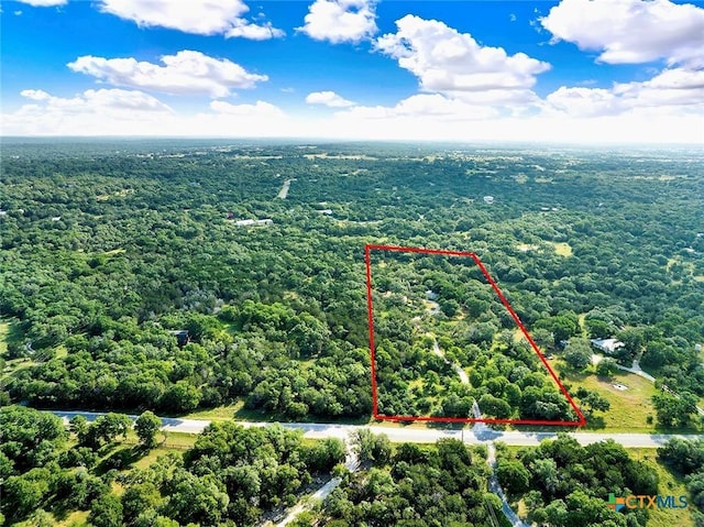 661 Abels Way, Canyon Lake, TX 78133 - aerial overview of property's location featuring a forest and property boundaries highlighted