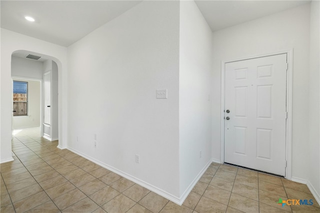 view of tiled foyer