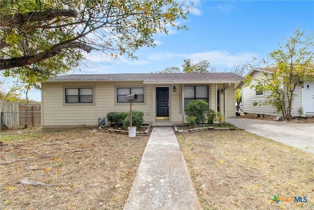 view of ranch-style house