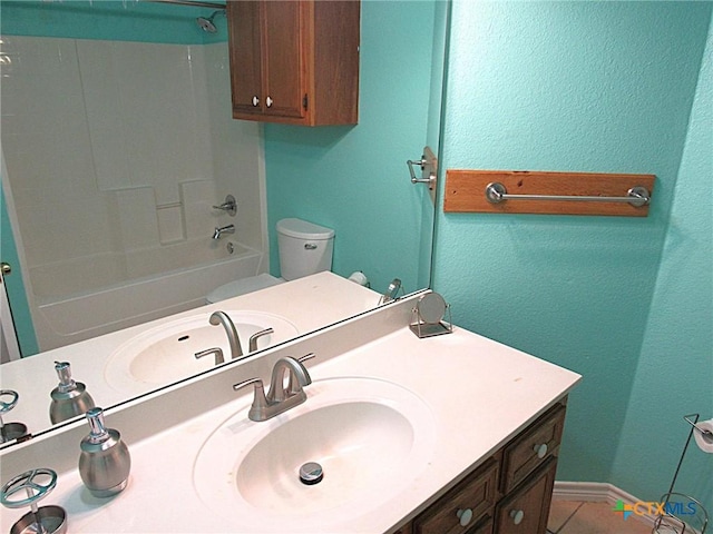 1104 N Blair St, Belton, TX 76513 - bathroom with vanity, bathing tub / shower combination, and tile patterned flooring