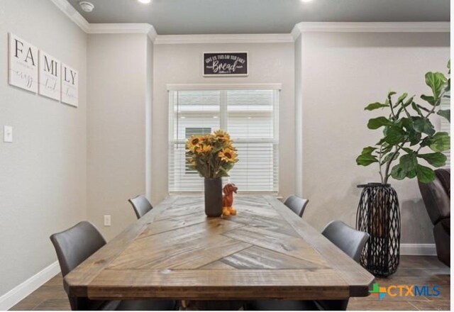 1606 Fiddle Wood Way, Temple, TX 76502 - dining room featuring ornamental molding, recessed lighting, and wood finished floors