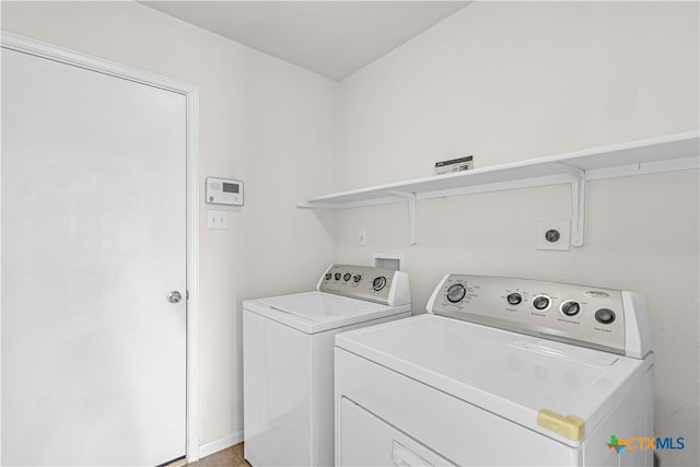 laundry room featuring washer and dryer