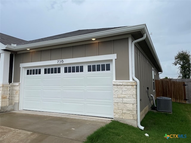 garage featuring cooling unit