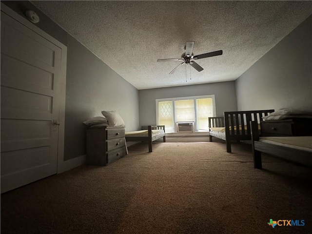 906 N Penelope St, Belton, TX 76513 - bedroom featuring a textured ceiling, carpet floors, and a ceiling fan