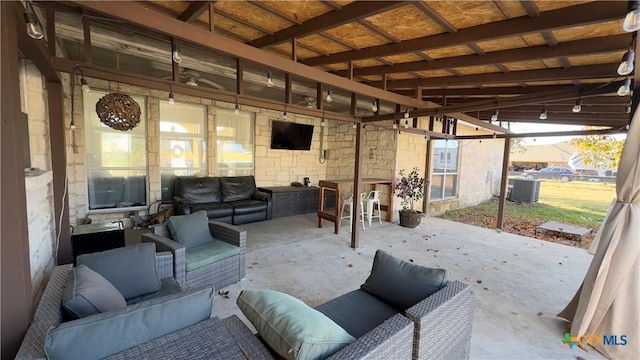 view of patio / terrace featuring an outdoor living space