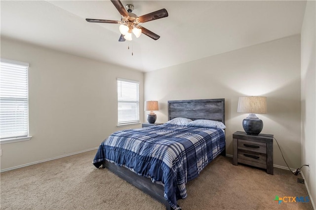 1313 Juneberry Park Dr, Temple, TX 76502 - bedroom with carpet, baseboards, and a ceiling fan