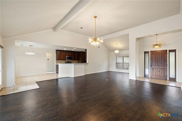 215 Maverick Cir, Horseshoe Bay, TX 78657 - unfurnished living room featuring light wood-style flooring and baseboards