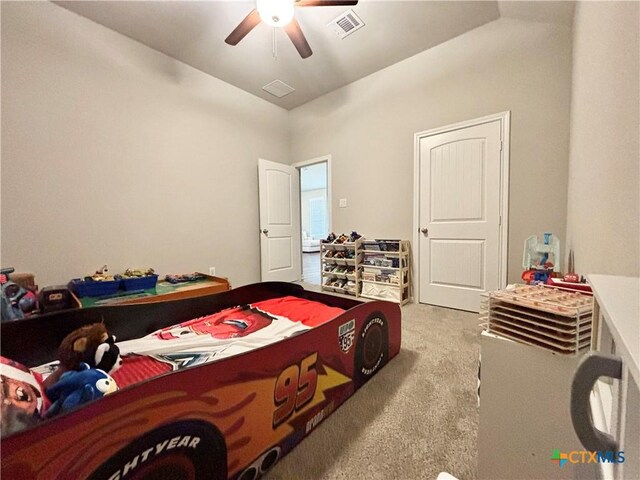 109 Opal Way, Port Lavaca, TX 77979 - bedroom featuring carpet floors and a ceiling fan