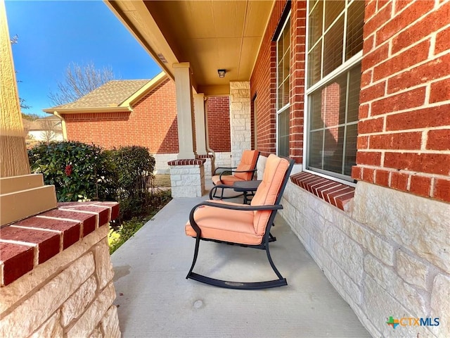 view of patio / terrace featuring a porch