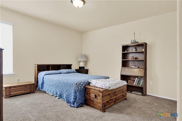 view of carpeted bedroom