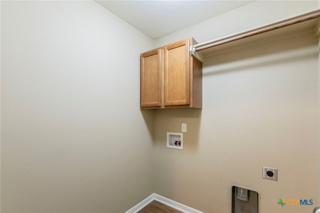 1126 Neuberry Cliffe, Temple, TX 76502 - washroom with cabinet space, washer hookup, baseboards, and hookup for an electric dryer