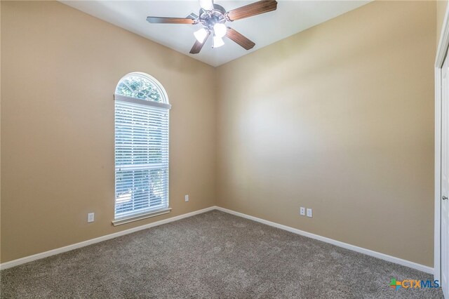 1126 Neuberry Cliffe, Temple, TX 76502 - empty room featuring carpet, baseboards, and a ceiling fan