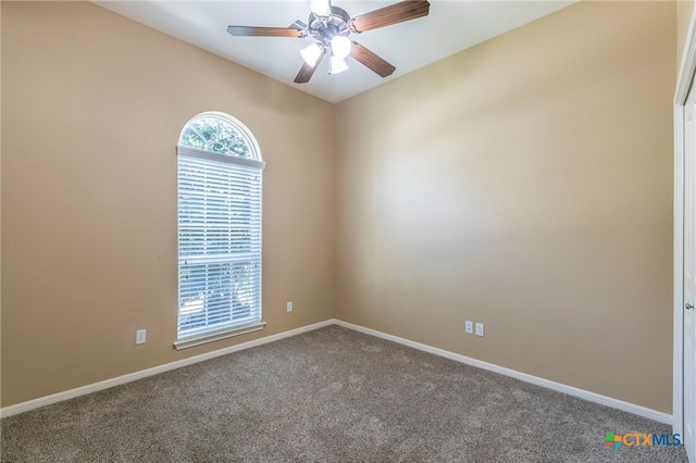 1126 Neuberry Cliffe, Temple, TX 76502 - empty room featuring carpet, baseboards, and a ceiling fan