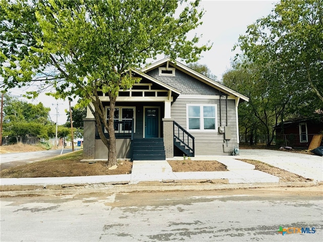 view of front of property with a porch