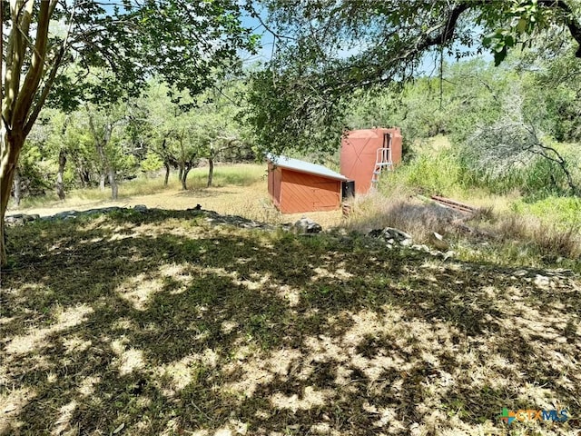 1795 Falconwood Dr, San Marcos, TX 78666 - view of yard with a storage shed