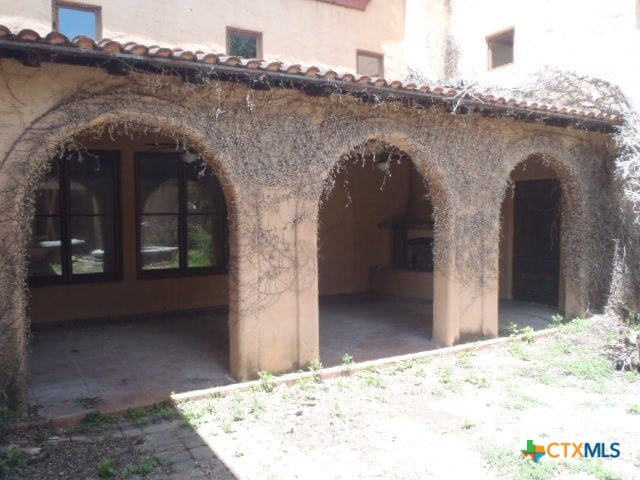 view of exterior entry with french doors