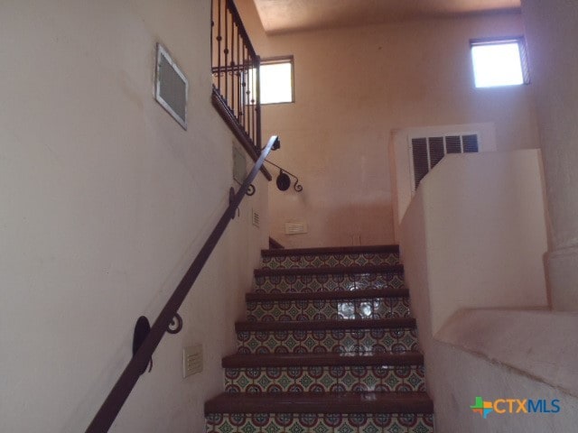 view of stairway