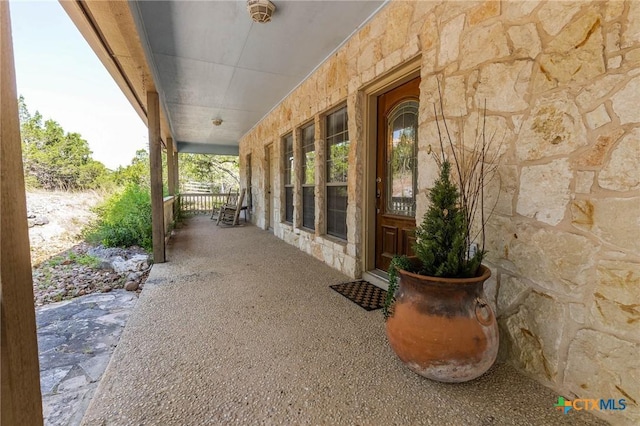 view of patio / terrace with a porch