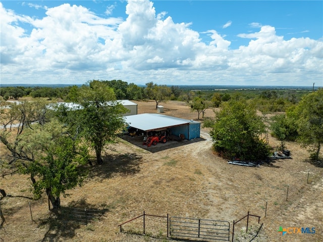 bird's eye view featuring a rural view