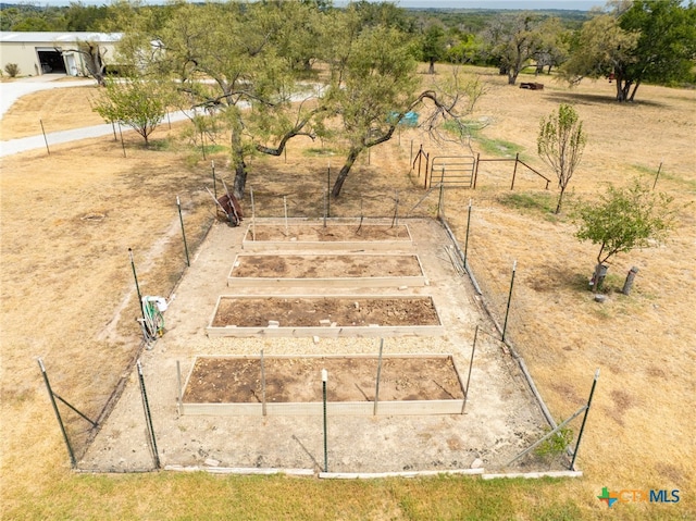 aerial view featuring a rural view