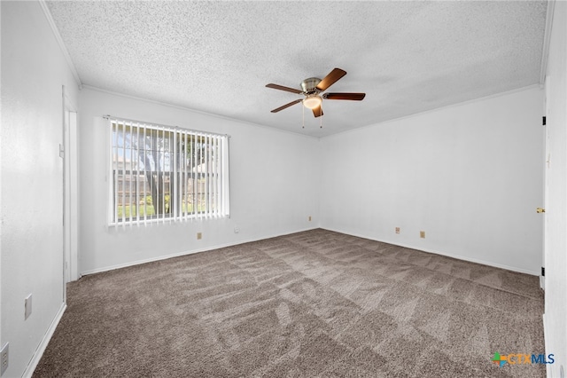 2310 Bunker Hill Dr, Temple, TX 76504 - empty room with a ceiling fan, carpet flooring, and a textured ceiling