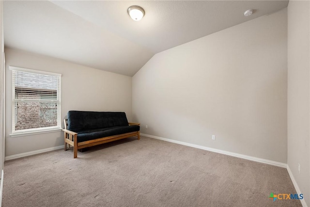 8113 Cannon Ct, Lago Vista, TX 78645 - sitting room with carpet and vaulted ceiling
