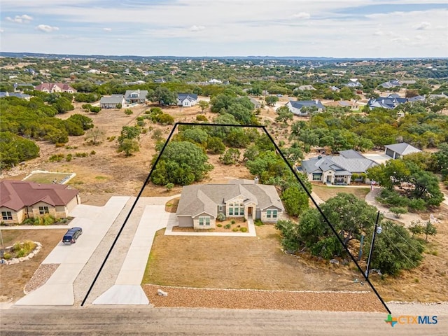 drone / aerial view featuring a residential view