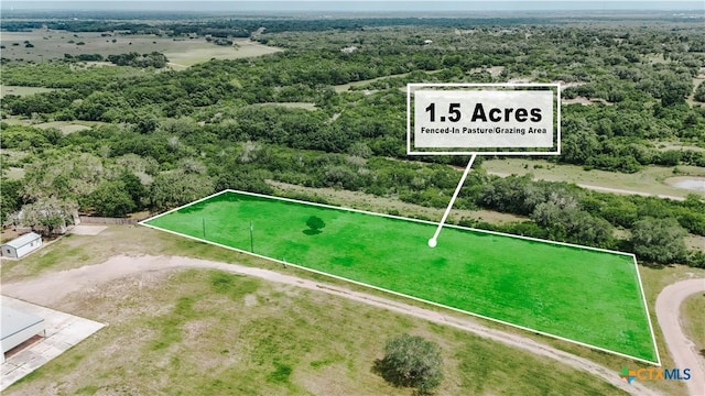 194 Panorama Ln, Victoria, TX 77905 - aerial view of property and surrounding area with property boundaries highlighted