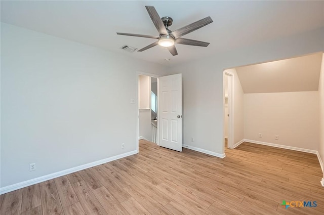 2033 Northview Dr, San Marcos, TX 78666 - unfurnished bedroom with light wood-style flooring and a ceiling fan