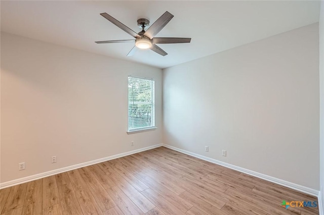 2033 Northview Dr, San Marcos, TX 78666 - spare room featuring ceiling fan and light wood-style floors