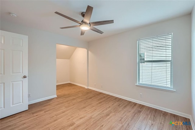 2033 Northview Dr, San Marcos, TX 78666 - unfurnished room featuring a smoke detector, ceiling fan, and light wood finished floors